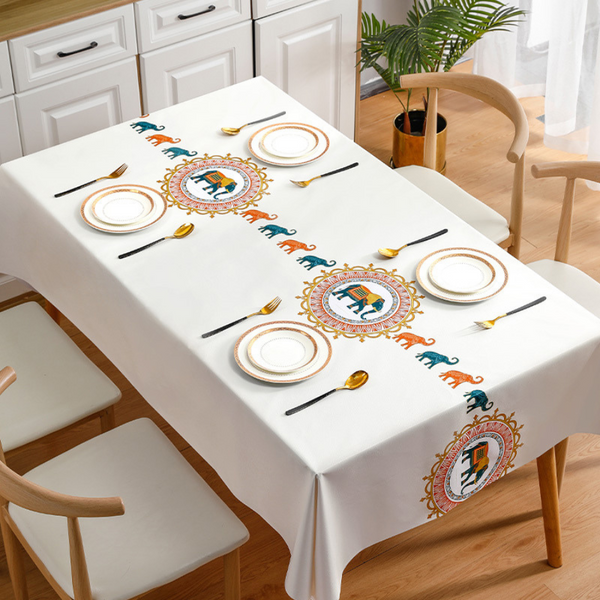 Elegant PEVA Tablecloth with Multiple Patterns - Durable and Stylish for Any Table