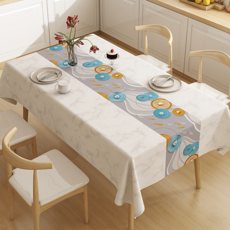 Elegant PEVA Tablecloth with Multiple Patterns - Durable and Stylish for Any Table