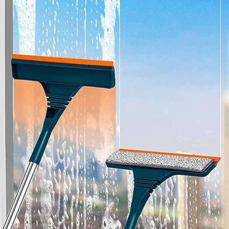 Extendable Window Squeegee with Sponge Head - Perfect for Streak-Free Cleaning