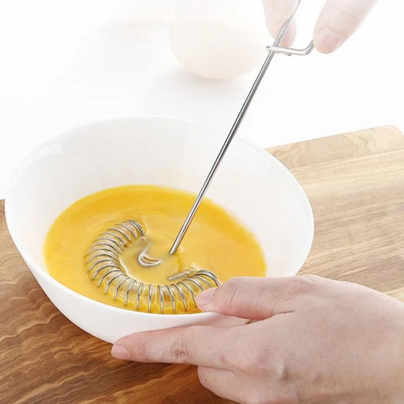 Durable Stainless Steel Egg Beater - Perfect for Effortless Egg Mixing and Baking