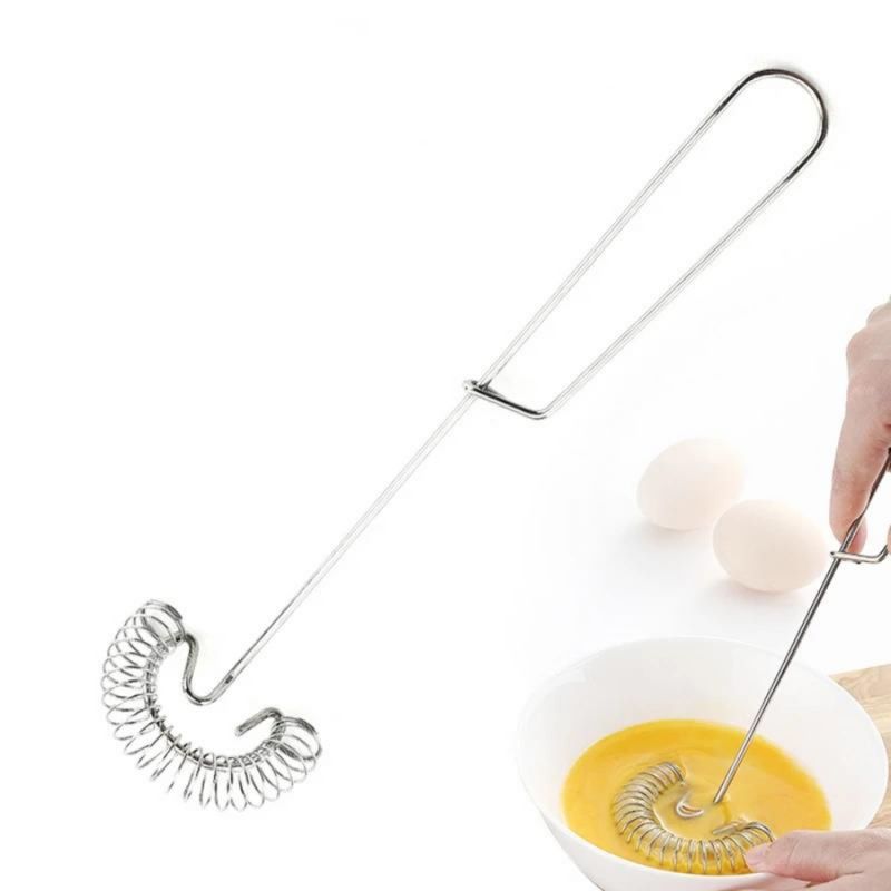 Durable Stainless Steel Egg Beater - Perfect for Effortless Egg Mixing and Baking