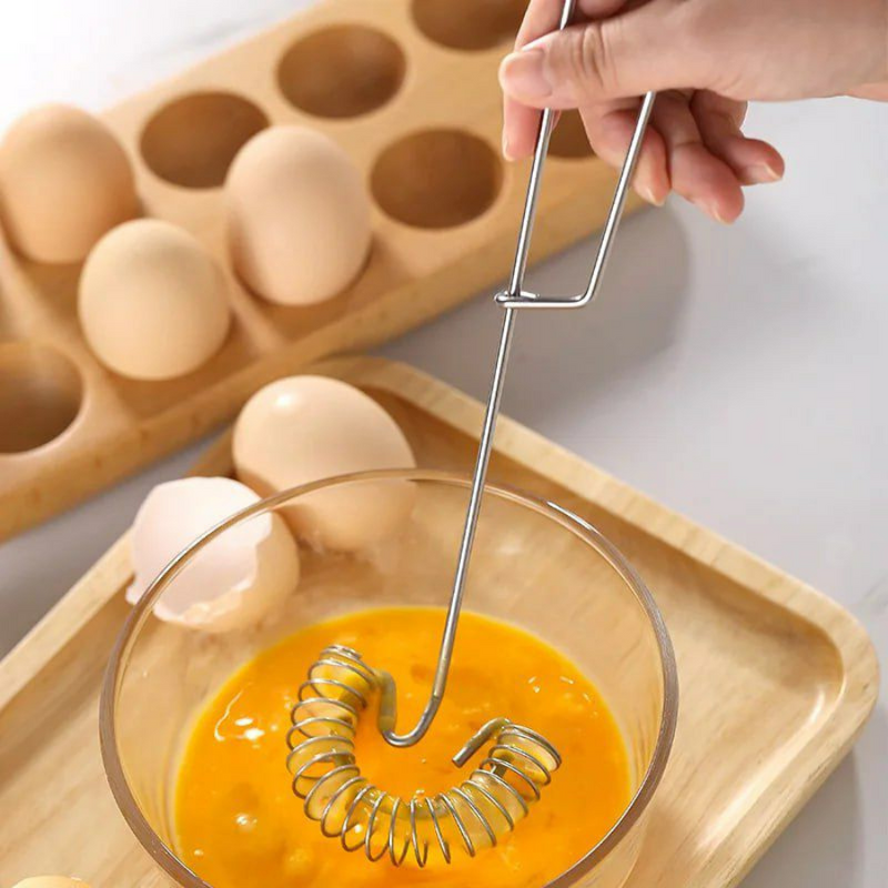 Durable Stainless Steel Egg Beater - Perfect for Effortless Egg Mixing and Baking