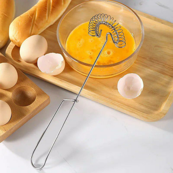 Durable Stainless Steel Egg Beater - Perfect for Effortless Egg Mixing and Baking