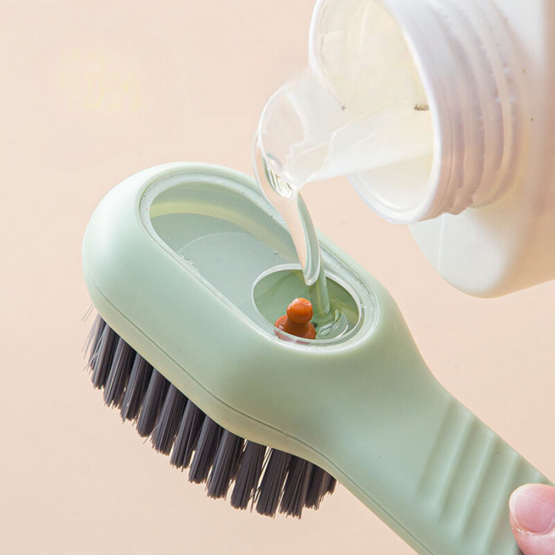 Innovative Shoe Cleaning Brush with Ergonomic Handle and Built-in Soap Dispenser