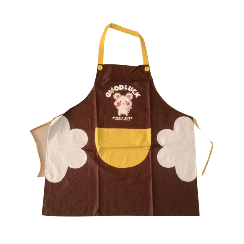 Colorful Kitchen Apron with Fun Designs and Handy Pocket for Cooking and Baking