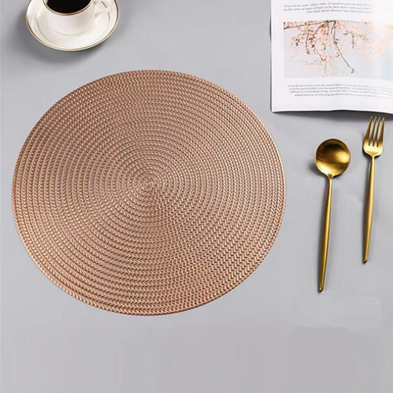 Elegant PVC Round Placemat for Dining Table - Multiple Colors Available, Single Piece