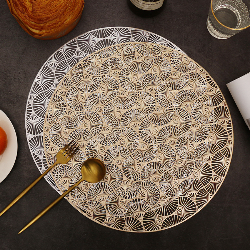 Elegant PVC Round Placemat for Dining Table - Multiple Colors Available, Single Piece