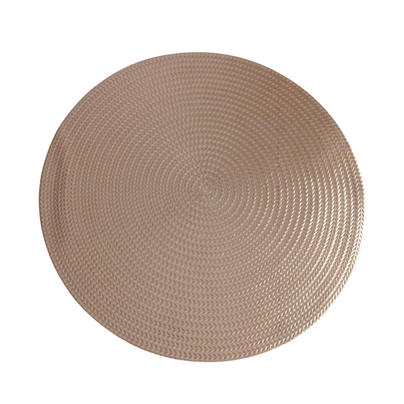 Elegant PVC Round Placemat for Dining Table - Multiple Colors Available, Single Piece