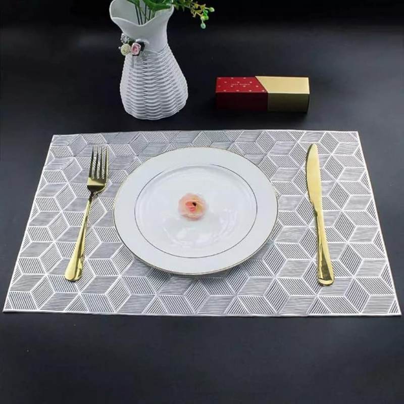 Elegant PVC Placemats for Dining Table - Durable, Heat Resistant, and Stylish - 1 Piece