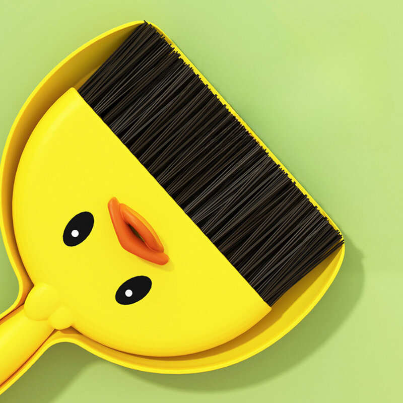 Cute Duck Shaped Mini Broom and Dustpan Set for Kids - Fun and Functional Cleaning Tool