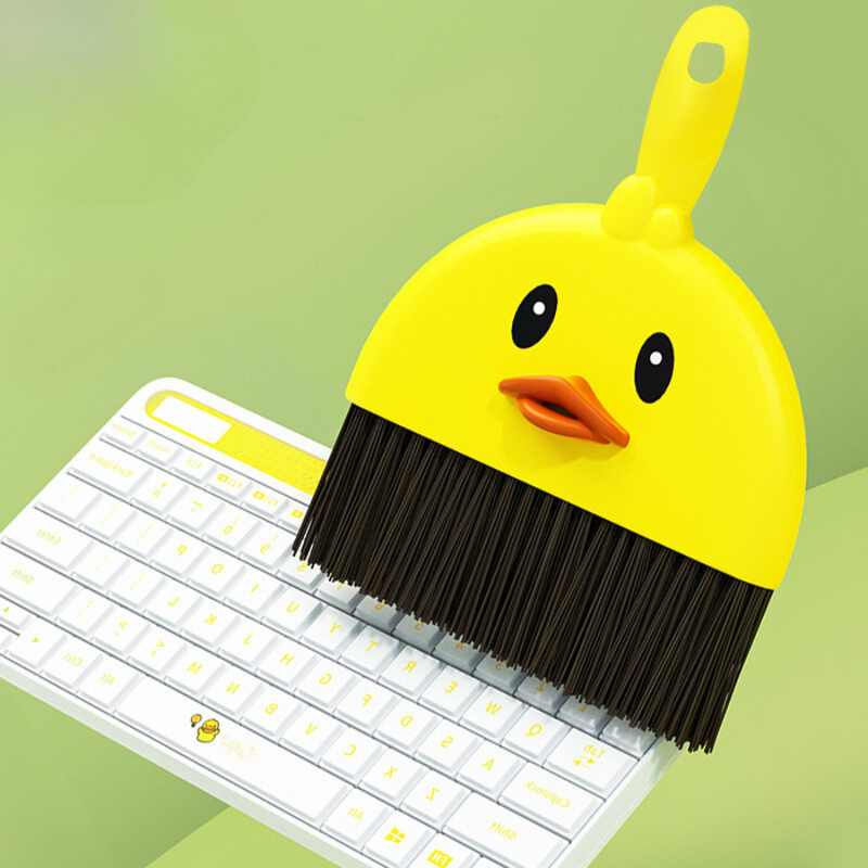 Cute Duck Shaped Mini Broom and Dustpan Set for Kids - Fun and Functional Cleaning Tool