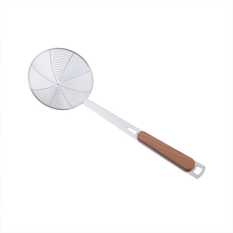 Premium Stainless Steel Skimmer with Nylon Handle - Ideal for Frying and Straining, Available in Large, Medium, and Small Sizes