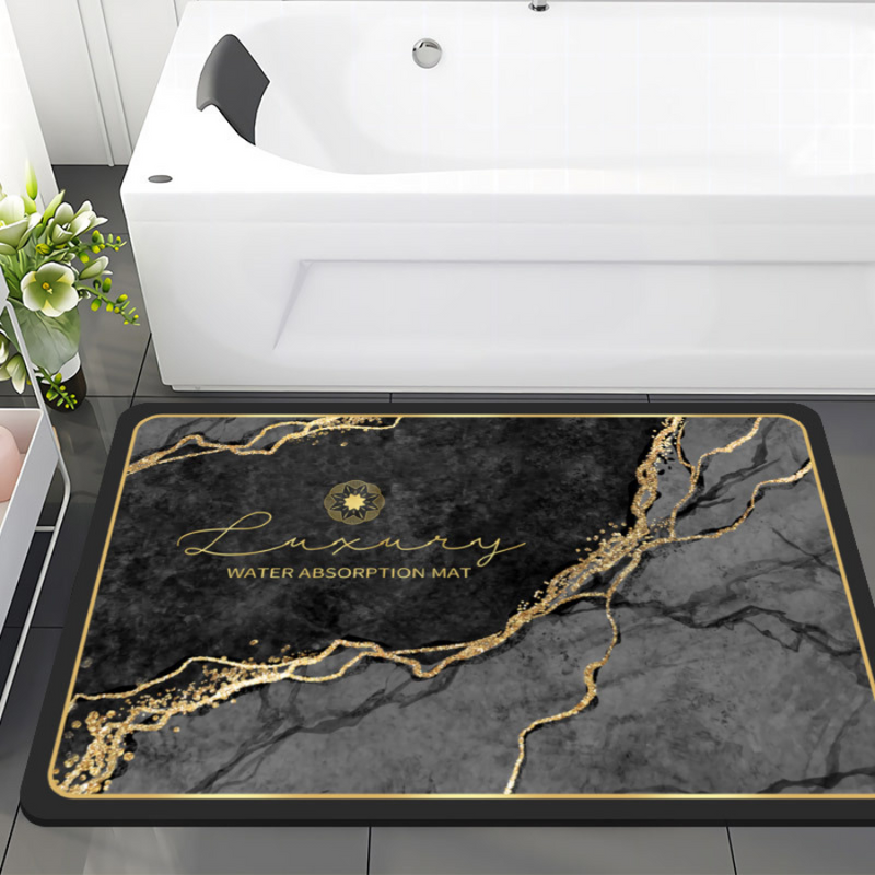 Elegant Waterproof Bathroom Mat - Anti-Slip, Quick-Dry, Stylish Design