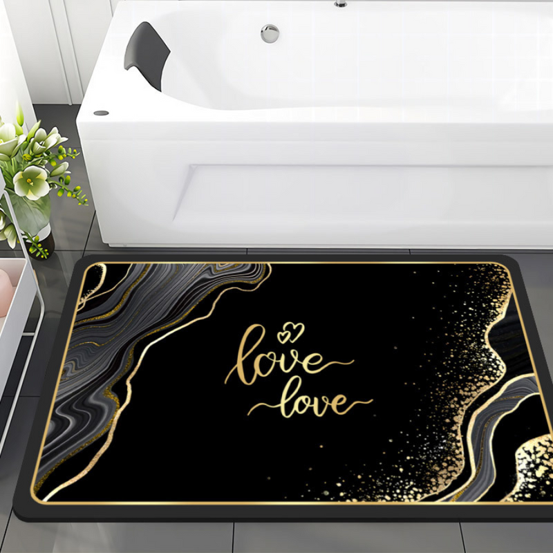 Elegant Waterproof Bathroom Mat - Anti-Slip, Quick-Dry, Stylish Design