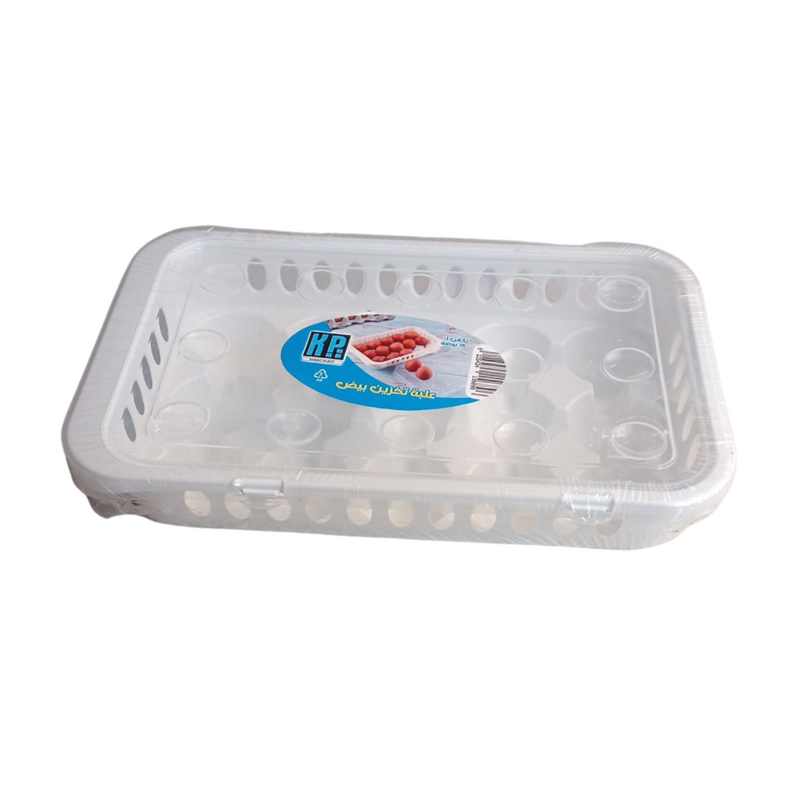 Large Capacity Egg Storage Box with Lid - Durable and Stackable Egg Holder for 15 Eggs