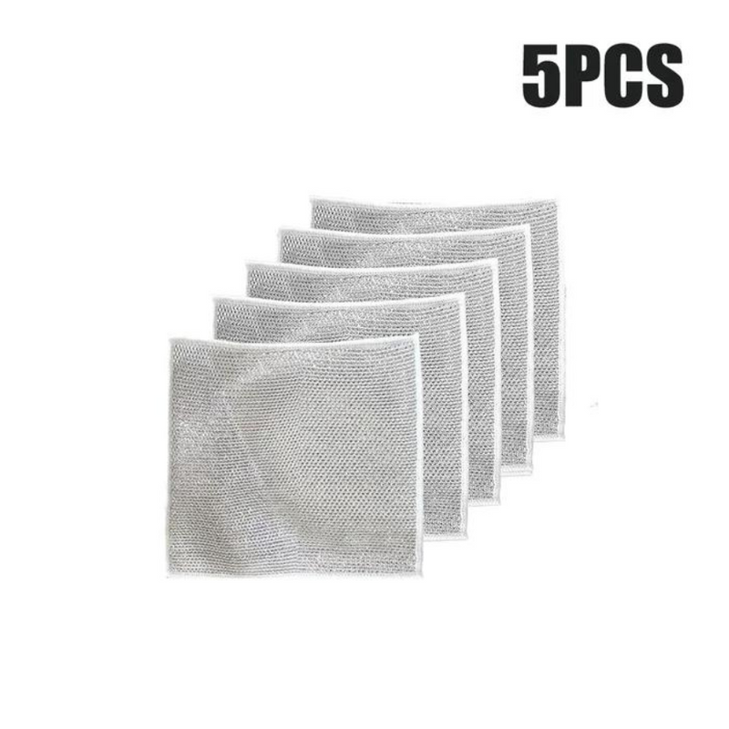 Heavy-Duty Stainless Steel Scrubbing Pads - Set of 12 Durable, Rust-Resistant Cleaning Sponges