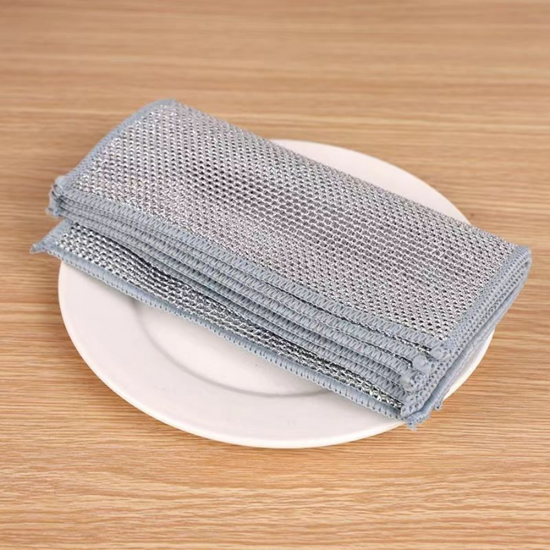 Heavy-Duty Stainless Steel Scrubbing Pads - Set of 12 Durable, Rust-Resistant Cleaning Sponges