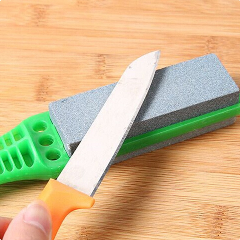 Dual-Sided Knife Sharpening Stone with Ergonomic Handle - Efficient and Easy to Use, One Piece