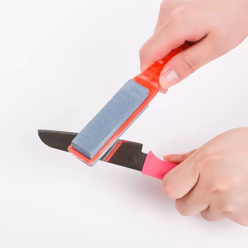 Dual-Sided Knife Sharpening Stone with Ergonomic Handle - Efficient and Easy to Use, One Piece