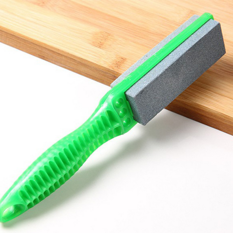 Dual-Sided Knife Sharpening Stone with Ergonomic Handle - Efficient and Easy to Use, One Piece