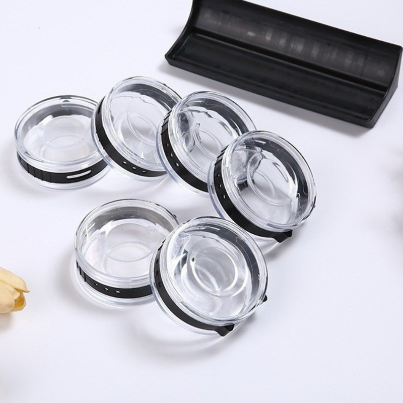 Innovative Rotating Spice Rack with 6 Airtight Jars - Sleek and Space-Saving Kitchen Organizer