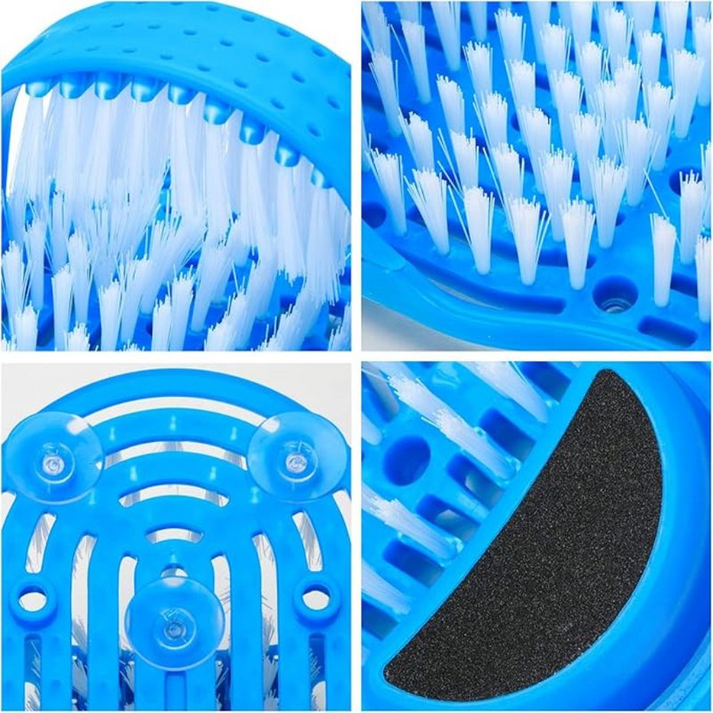 Simple Slipper with Pumice Stone - No Bending Required, Secure Suction Cups, Easy Foot Cleaning