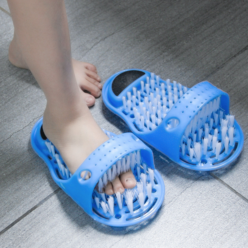 Simple Slipper with Pumice Stone - No Bending Required, Secure Suction Cups, Easy Foot Cleaning