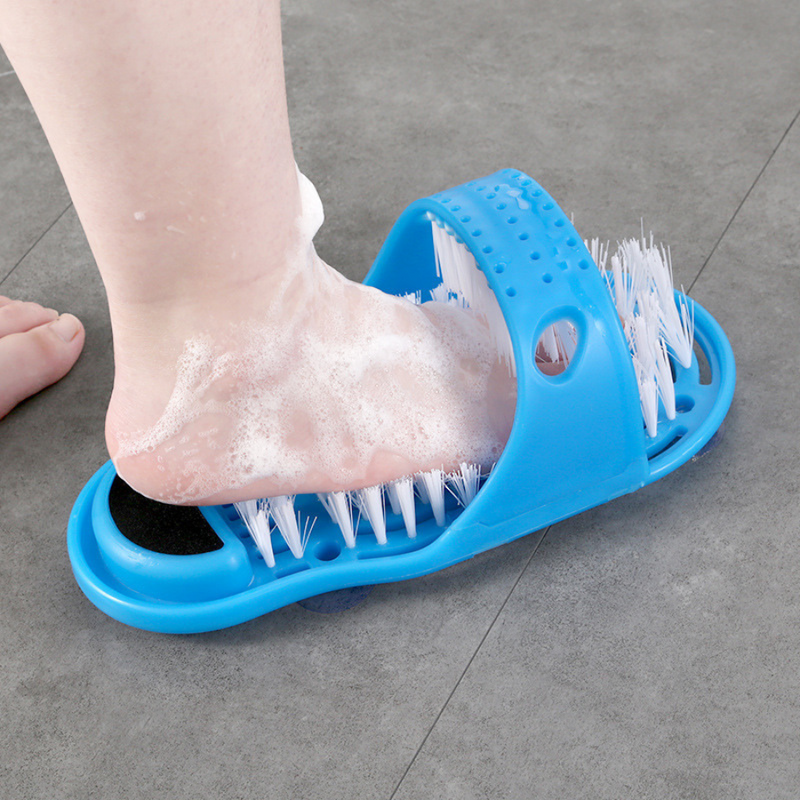 Simple Slipper with Pumice Stone - No Bending Required, Secure Suction Cups, Easy Foot Cleaning