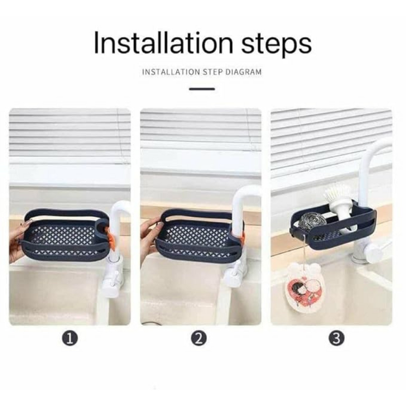 Adjustable Sink Drain Basket with Rotating Faucet Attachment - Versatile Kitchen Strainer