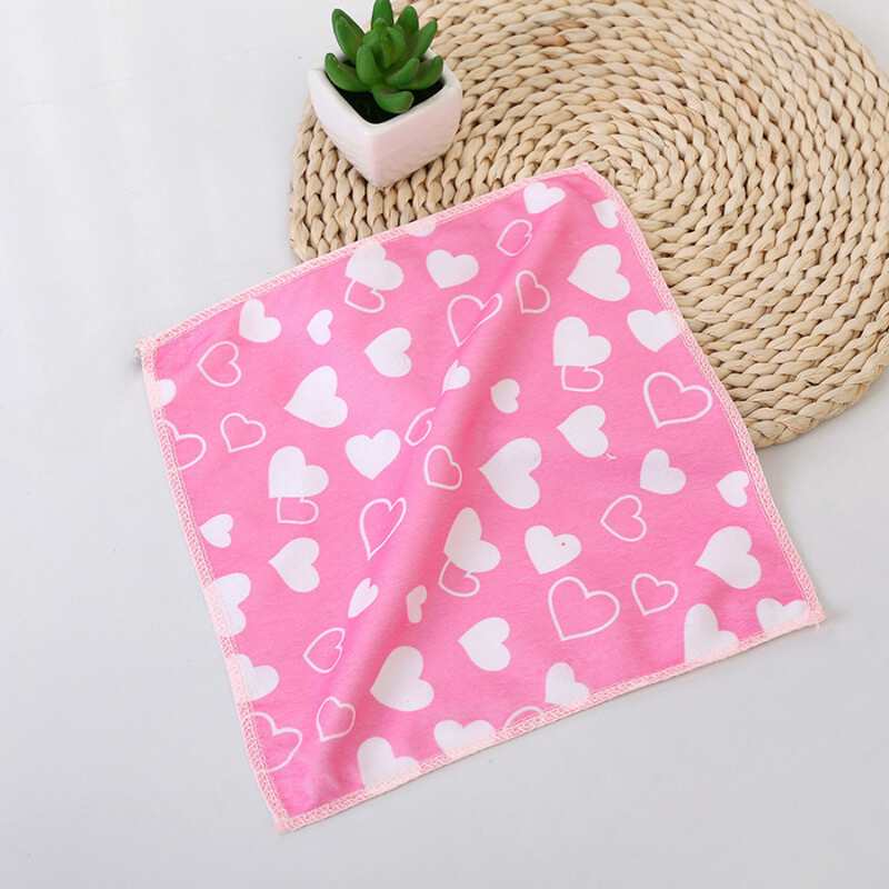 1 Piece - High-Absorbency Heart Patterned Cotton Cleaning Cloth - Soft and Durable - 30cm x 30cm