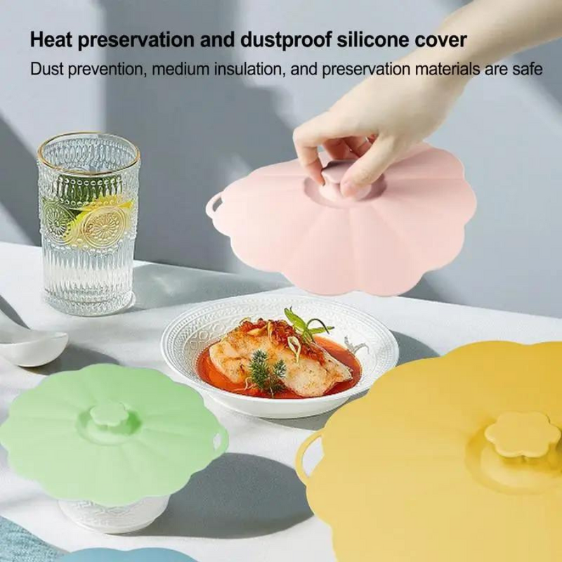 Silicone Flower Shape Spill Stopper Lid - 30 cm - Available in Multiple Colors