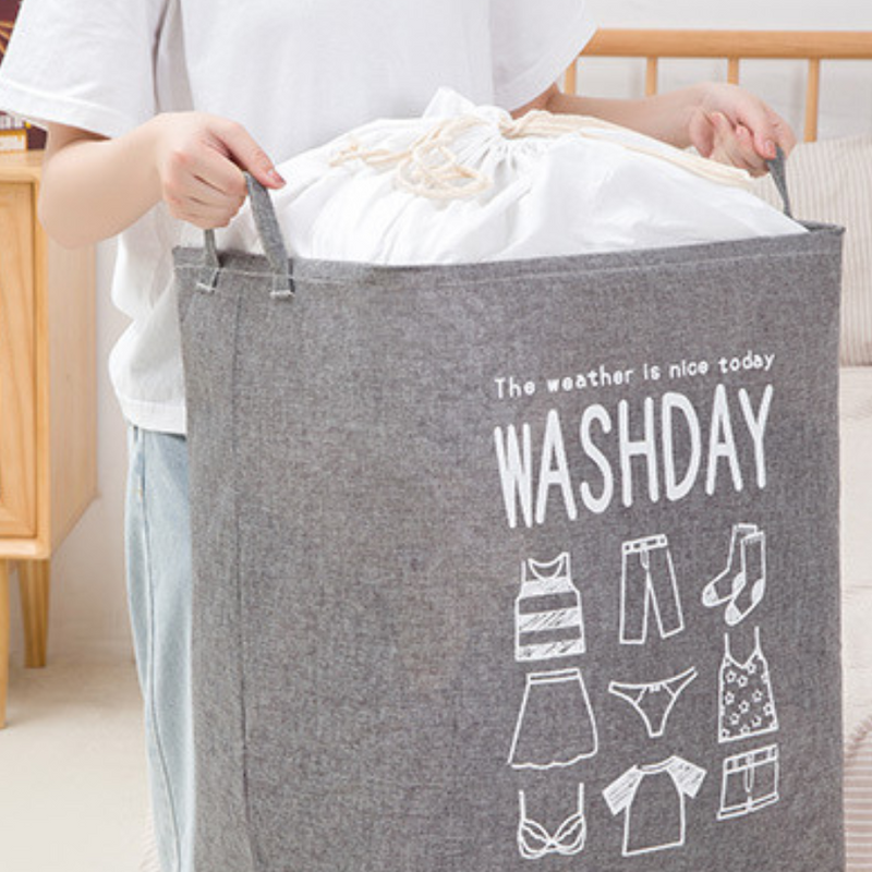 Large Foldable Laundry Basket with Handles, Durable Fabric, and Modern Design for Home Organization