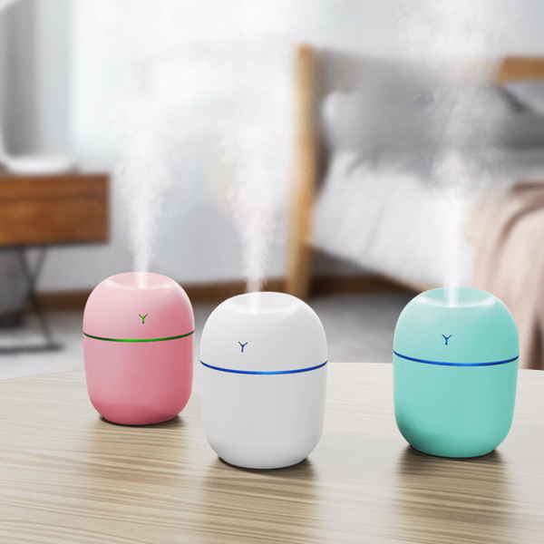 Portable Colorful Egg Humidifier - USB Powered, 220ml Capacity, LED Night Light