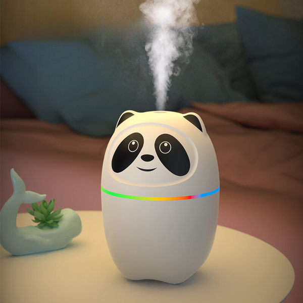 Cute Animal-Shaped H2O Humidifier - USB Powered, 220ml Capacity, LED Night Light