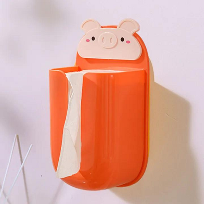 Cute Animal Wall-Mounted Tissue Holders - Adorable Storage Solution for Home