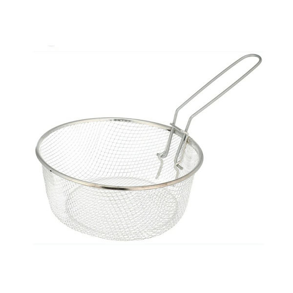 Stainless Steel Fry Basket - Durable Cooking and Deep Frying Tool for Home Kitchens