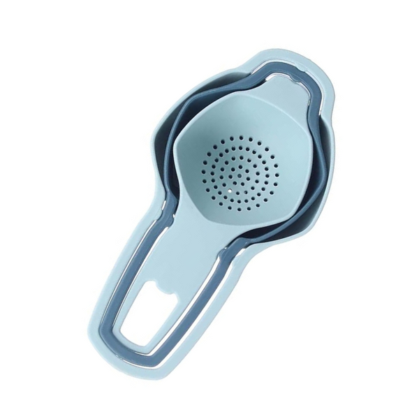 3-Piece Kitchen Funnel And Strainer Set - Multi-Functional, BPA-Free, Easy To Clean, Pastel Colors