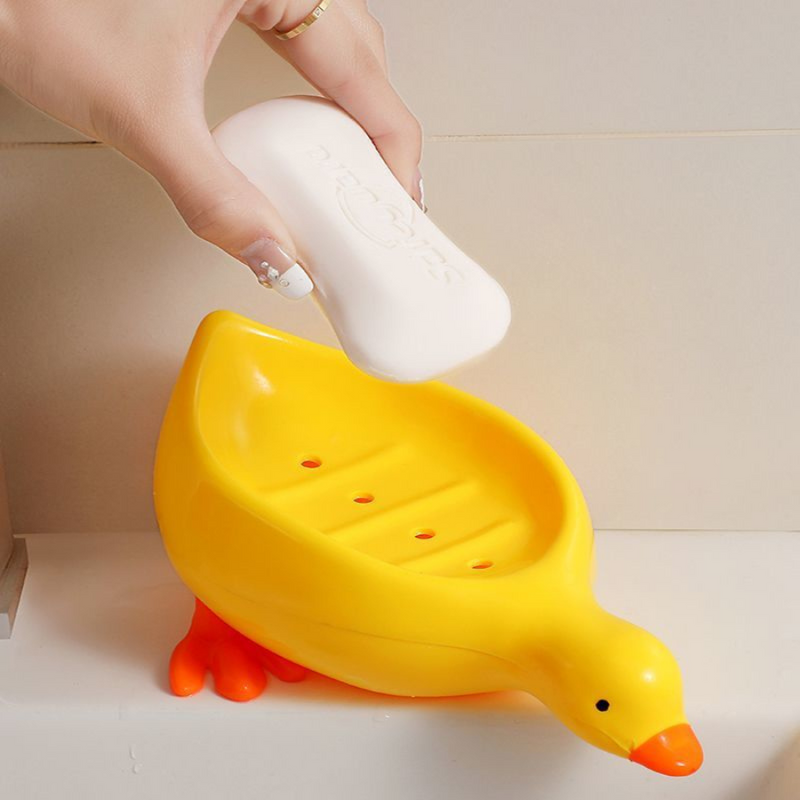 Cute Duck-Shaped Soap Holder - Fun And Functional Bathroom Accessory, Non-Slip, Easy to Clean