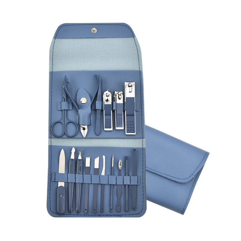 Premium 16-Piece Nail Care Manicure Pedicure Set With Travel Case - Selective Color