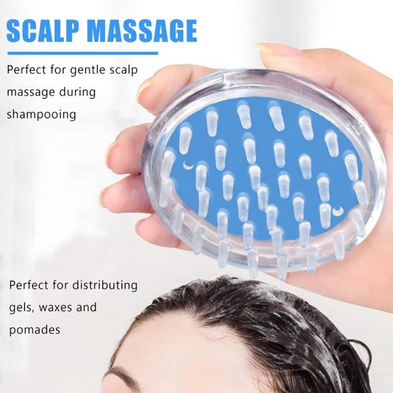 Ergonomic Scalp Massager & Hair Shampoo Brush - Soft Silicone Bristle - Multiple Colors