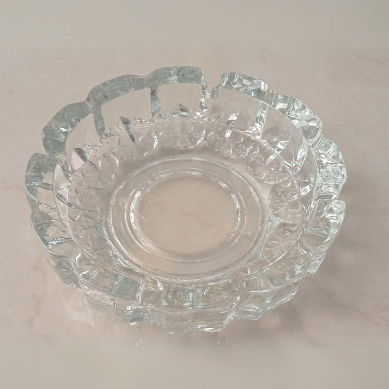 Vıdrex Lamiss Glass Ashtray - High-Quality, Elegant Design, Heat-Resistant Crystal Clear Ashtray