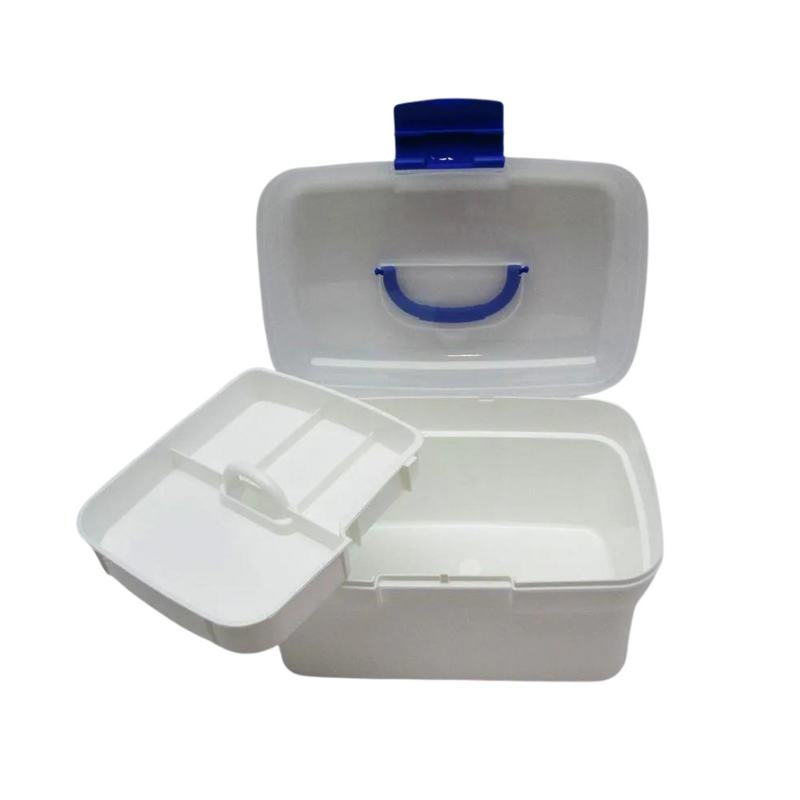 Portable First Aid Storage Box - Durable, Multi-Compartment, Easy Carry Handle