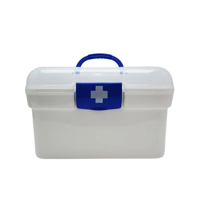 Portable First Aid Storage Box - Durable, Multi-Compartment, Easy Carry Handle