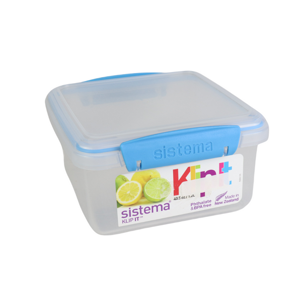 Sistema Klip It Food Storage Container - BPA-Free, 1.2L, Secure Locking, Stackable Design