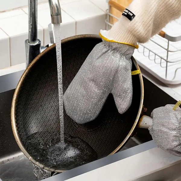 1  Piece - Steel Mesh Dishwashing Gloves - Heavy-Duty Scrubbing Gloves For Safe And Efficient Cleaning