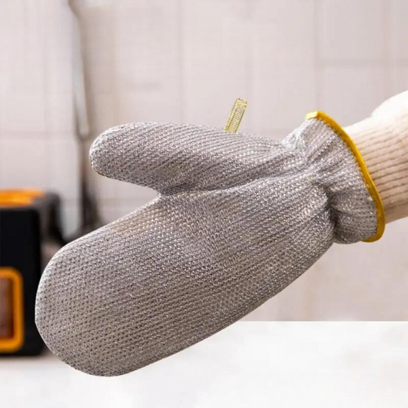 1  Piece - Steel Mesh Dishwashing Gloves - Heavy-Duty Scrubbing Gloves For Safe And Efficient Cleaning