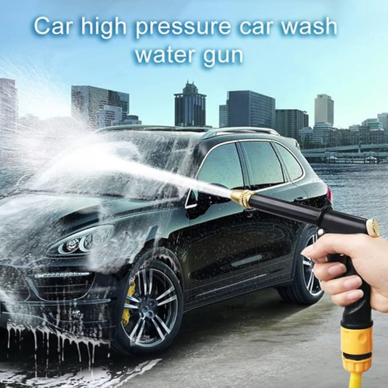 High-Pressure Water Spray Gun with Hose - Adjustable Nozzle, Garden & Car Wash Tool, 10m Set