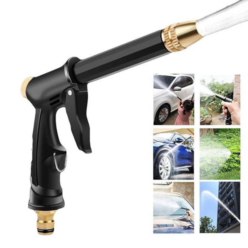 High-Pressure Water Spray Gun with Hose - Adjustable Nozzle, Garden & Car Wash Tool, 10m Set