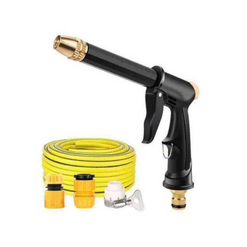 High-Pressure Water Spray Gun with Hose - Adjustable Nozzle, Garden & Car Wash Tool, 10m Set