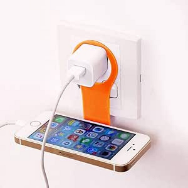 Foldable Phone Charging Holder - Wall-Mounted Mobile Stand, Universal Phone Charger Shelf, Assorted Colors